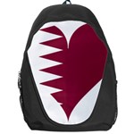 Heart-love-flag-qatar Backpack Bag Front