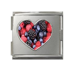 Berries-01 Mega Link Heart Italian Charm (18mm) by nateshop