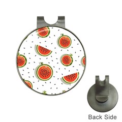 Seamless Background Pattern With Watermelon Slices Hat Clips With Golf Markers by pakminggu