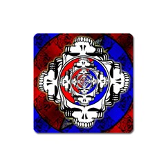 The Grateful Dead Square Magnet by Grandong