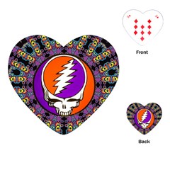 Gratefuldead Grateful Dead Pattern Playing Cards Single Design (heart) by Cowasu