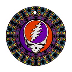 Gratefuldead Grateful Dead Pattern Round Ornament (two Sides) by Cowasu