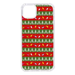 Christmas-papers-red-and-green Iphone 14 Plus Tpu Uv Print Case by Bedest