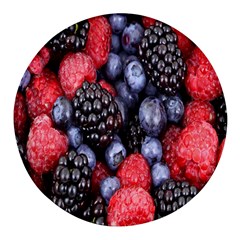 Berries-01 Round Glass Fridge Magnet (4 Pack) by nateshop