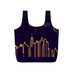 Skyscraper Town Urban Towers Full Print Recycle Bag (s) by pakminggu