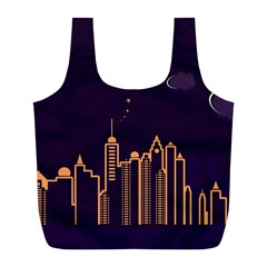 Skyscraper Town Urban Towers Full Print Recycle Bag (l) by pakminggu