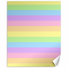 Cute Pastel Rainbow Striped Pattern Canvas 16  X 20  by pakminggu