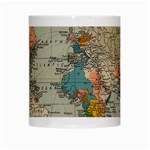 Vintage World Map White Mug Center