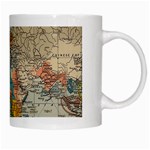 Vintage World Map White Mug Right