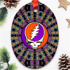 Gratefuldead Grateful Dead Pattern Ornament (oval) by Cowasu