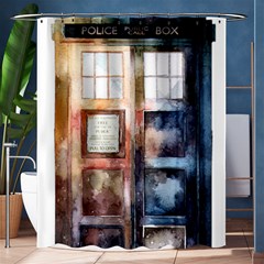 Tardis Doctor Who Transparent Shower Curtain 60  X 72  (medium)  by Cowasu