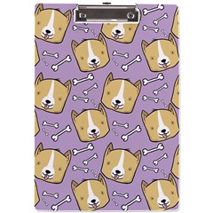 Corgi Pattern A4 Acrylic Clipboard by Cowasu