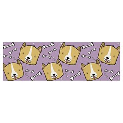 Corgi Pattern Banner And Sign 12  X 4  by Cowasu