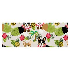 Corgis Hula Pattern Banner And Sign 8  X 3  by Cowasu