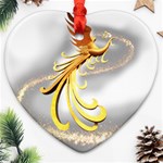 Phoenix Heart Ornament (Two Sides) Front