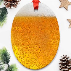 Beer Bubbles Pattern Oval Ornament (two Sides) by Cowasu