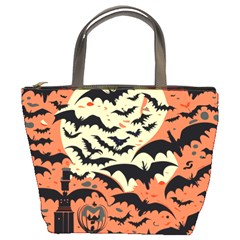 Bat Pattern Bucket Bag by Valentinaart