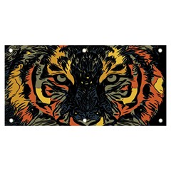 Tiger-predator-abstract-feline Banner And Sign 6  X 3  by Cowasu