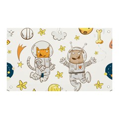 Astronaut-dog-cat-clip-art-kitten Banner And Sign 5  X 3  by Sarkoni