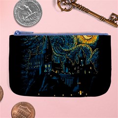 Castle Starry Night Van Gogh Parody Large Coin Purse by Sarkoni