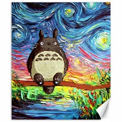 Cartoon Starry Night Art Van Gogh Parody Canvas 8  X 10  by Sarkoni