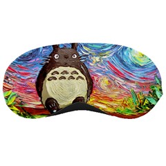 Cartoon Starry Night Art Van Gogh Parody Sleep Mask by Sarkoni