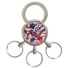 America Pattern 3-ring Key Chain by Valentinaart