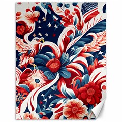 America Pattern Canvas 12  X 16  by Valentinaart