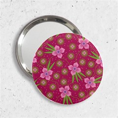 Flower Background Pattern Pink 2 25  Handbag Mirrors by Ravend