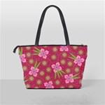 Flower Background Pattern Pink Classic Shoulder Handbag Back