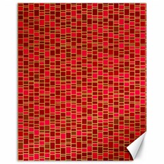 Geometry Background Red Rectangle Pattern Canvas 16  X 20  by Ravend