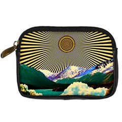 Surreal Art Psychadelic Mountain Digital Camera Leather Case by Ndabl3x