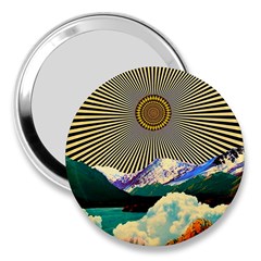 Surreal Art Psychadelic Mountain 3  Handbag Mirrors by Ndabl3x