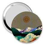 Surreal Art Psychadelic Mountain 3  Handbag Mirrors Front