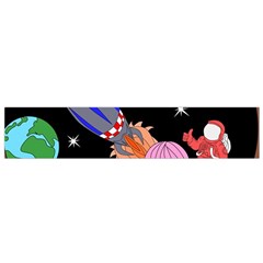 Girl Bed Space Planet Spaceship Small Premium Plush Fleece Scarf by Bedest
