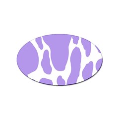 Cow Print, Aesthetic,violelilac, Animal, Purple, Simple Sticker (oval) by nateshop