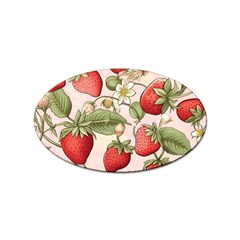 Strawberry Fruit Sticker Oval (100 Pack) by Bedest