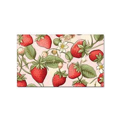 Strawberry Fruit Sticker Rectangular (10 Pack) by Bedest