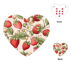 Strawberry Fruit Playing Cards Single Design (heart) by Bedest