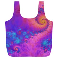 Fractal Art Artwork Magical Purple Full Print Recycle Bag (xxl) by Proyonanggan