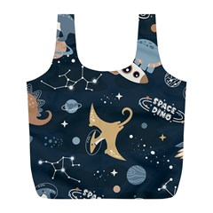 Space Theme Art Pattern Design Wallpaper Full Print Recycle Bag (l) by Proyonanggan