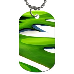 Golf Course Par Green Dog Tag (one Side) by Sarkoni