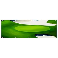 Golf Course Par Green Banner And Sign 12  X 4  by Sarkoni