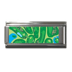 Golf Course Par Golf Course Green Superlink Italian Charm (9mm) by Sarkoni