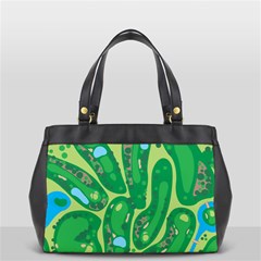 Golf Course Par Golf Course Green Oversize Office Handbag (2 Sides) by Sarkoni