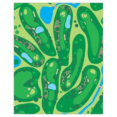 Golf Course Par Golf Course Green Drawstring Bag (small) by Sarkoni