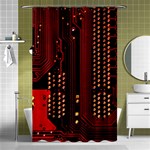 Technology Computer Circuit Shower Curtain 48  x 72  (Small)  Curtain(48  X 72 )