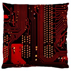 Technology Computer Circuit Standard Premium Plush Fleece Cushion Case (two Sides) by Sarkoni