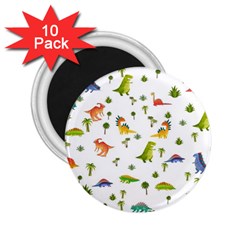 Baby Dino Seamless Pattern 2 25  Magnets (10 Pack)  by Sarkoni