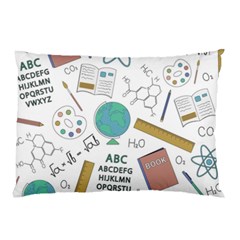School Subjects And Objects Vector Illustration Seamless Pattern Pillow Case by Grandong